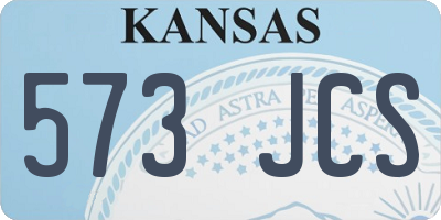 KS license plate 573JCS