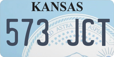 KS license plate 573JCT