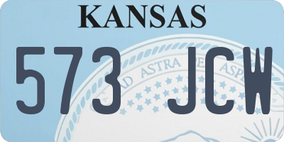 KS license plate 573JCW