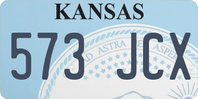 KS license plate 573JCX