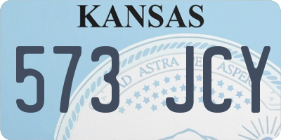 KS license plate 573JCY