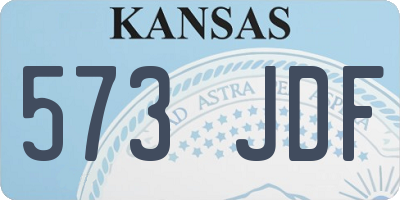 KS license plate 573JDF