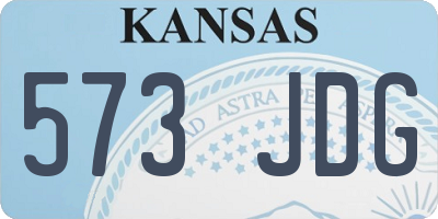KS license plate 573JDG
