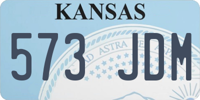 KS license plate 573JDM