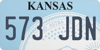 KS license plate 573JDN