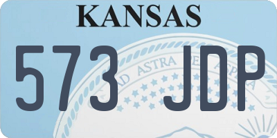 KS license plate 573JDP