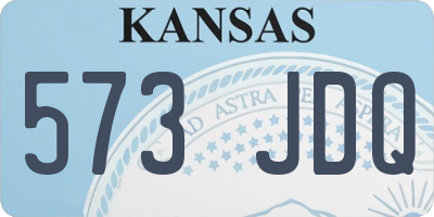 KS license plate 573JDQ