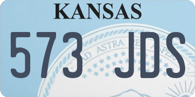 KS license plate 573JDS