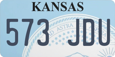 KS license plate 573JDU