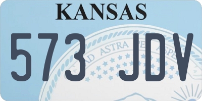 KS license plate 573JDV