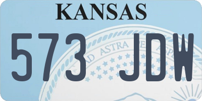 KS license plate 573JDW