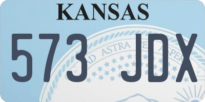 KS license plate 573JDX