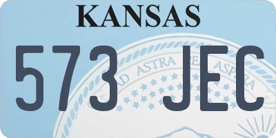 KS license plate 573JEC