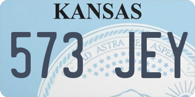 KS license plate 573JEY