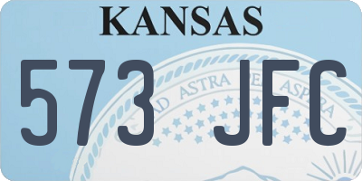 KS license plate 573JFC