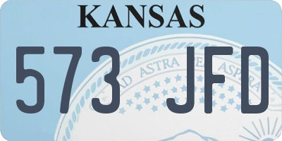 KS license plate 573JFD