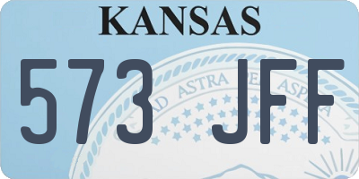 KS license plate 573JFF