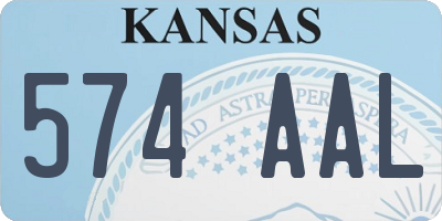 KS license plate 574AAL