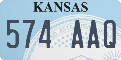 KS license plate 574AAQ