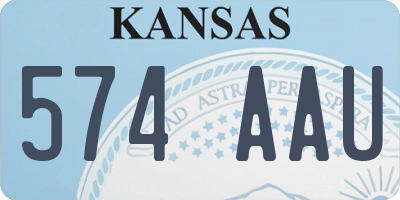 KS license plate 574AAU