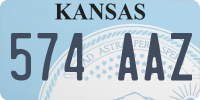KS license plate 574AAZ