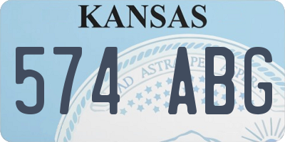 KS license plate 574ABG