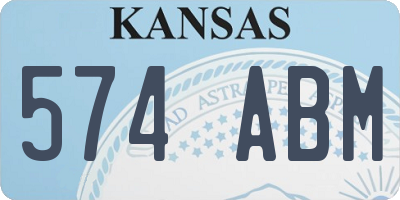 KS license plate 574ABM