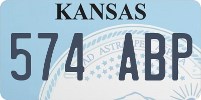 KS license plate 574ABP