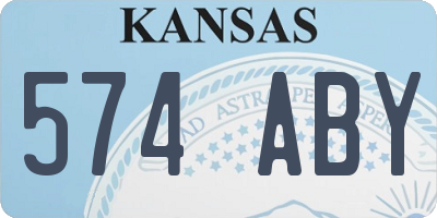 KS license plate 574ABY