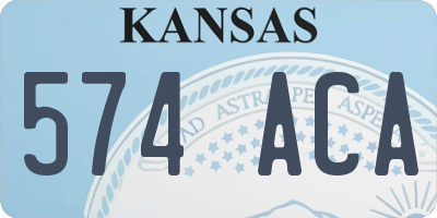 KS license plate 574ACA