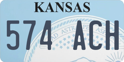 KS license plate 574ACH