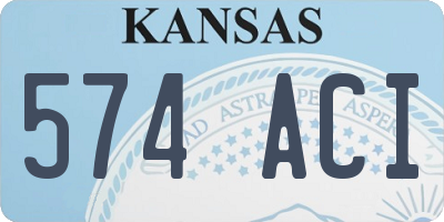 KS license plate 574ACI