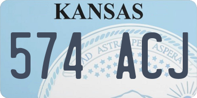 KS license plate 574ACJ