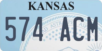 KS license plate 574ACM