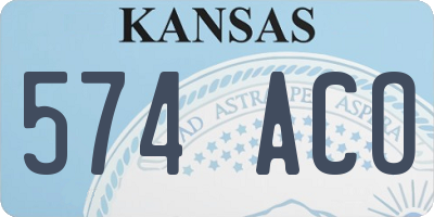 KS license plate 574ACO