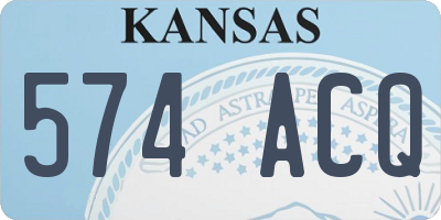 KS license plate 574ACQ