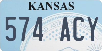 KS license plate 574ACY
