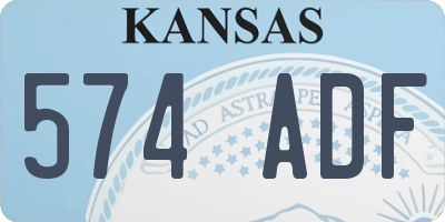 KS license plate 574ADF