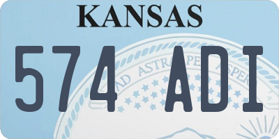 KS license plate 574ADI