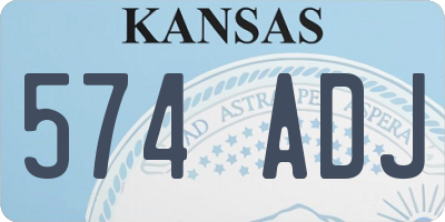 KS license plate 574ADJ