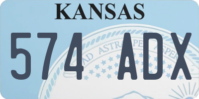 KS license plate 574ADX