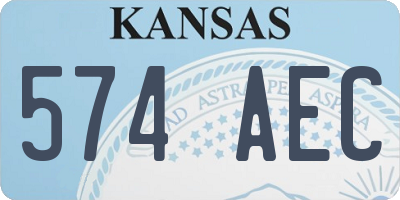 KS license plate 574AEC