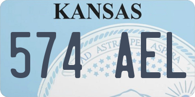 KS license plate 574AEL