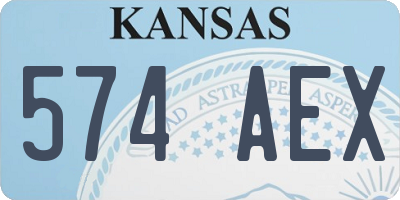 KS license plate 574AEX