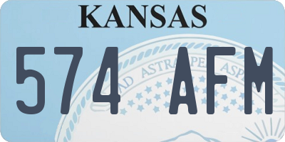 KS license plate 574AFM