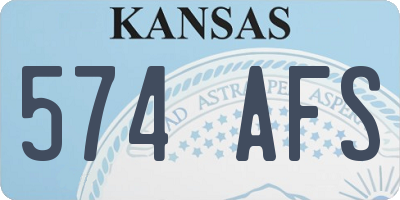 KS license plate 574AFS