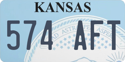 KS license plate 574AFT