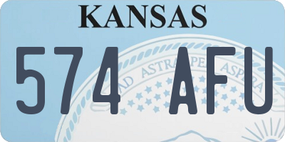 KS license plate 574AFU