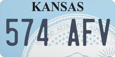 KS license plate 574AFV