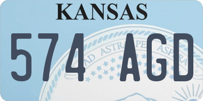 KS license plate 574AGD